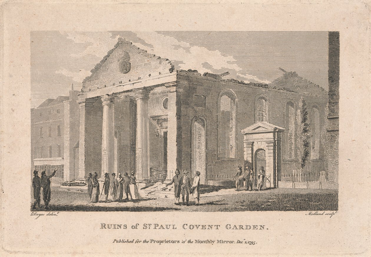 Ruinerne af St. Paul Covent Garden af Thomas Medland