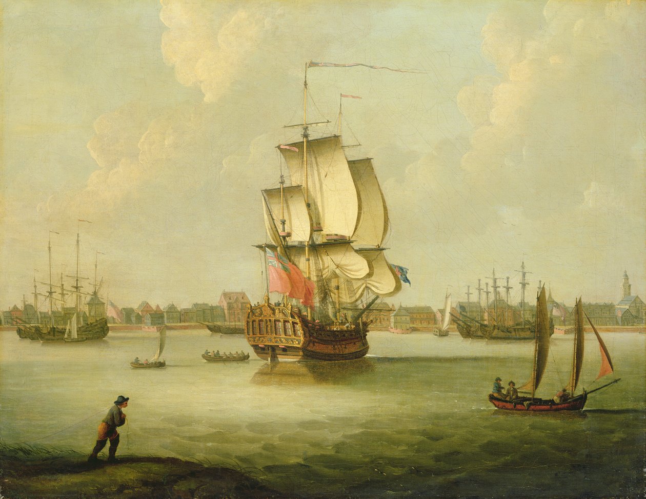A View of Charleston, South Carolina (olie på lærred) af Thomas Mellish