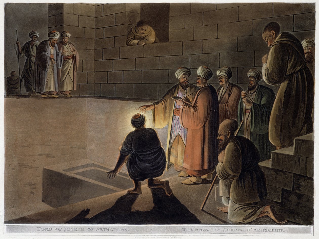Grav af Joseph fra Arimathea (Arimathea). I “” synspunkter i Egypten ” af Thomas Milton
