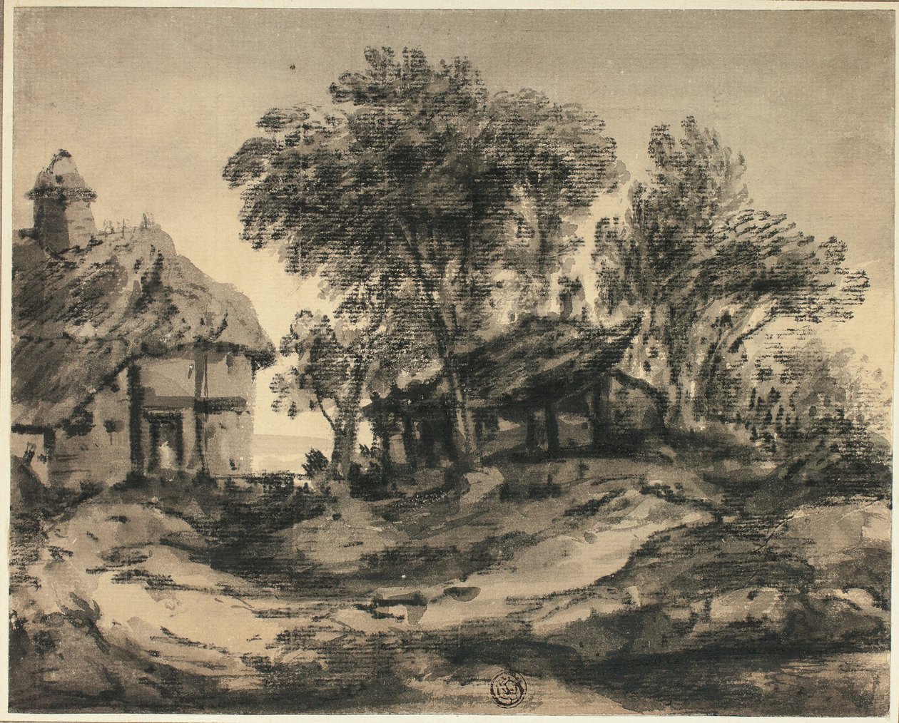 Hytter nær havet af Thomas Monro