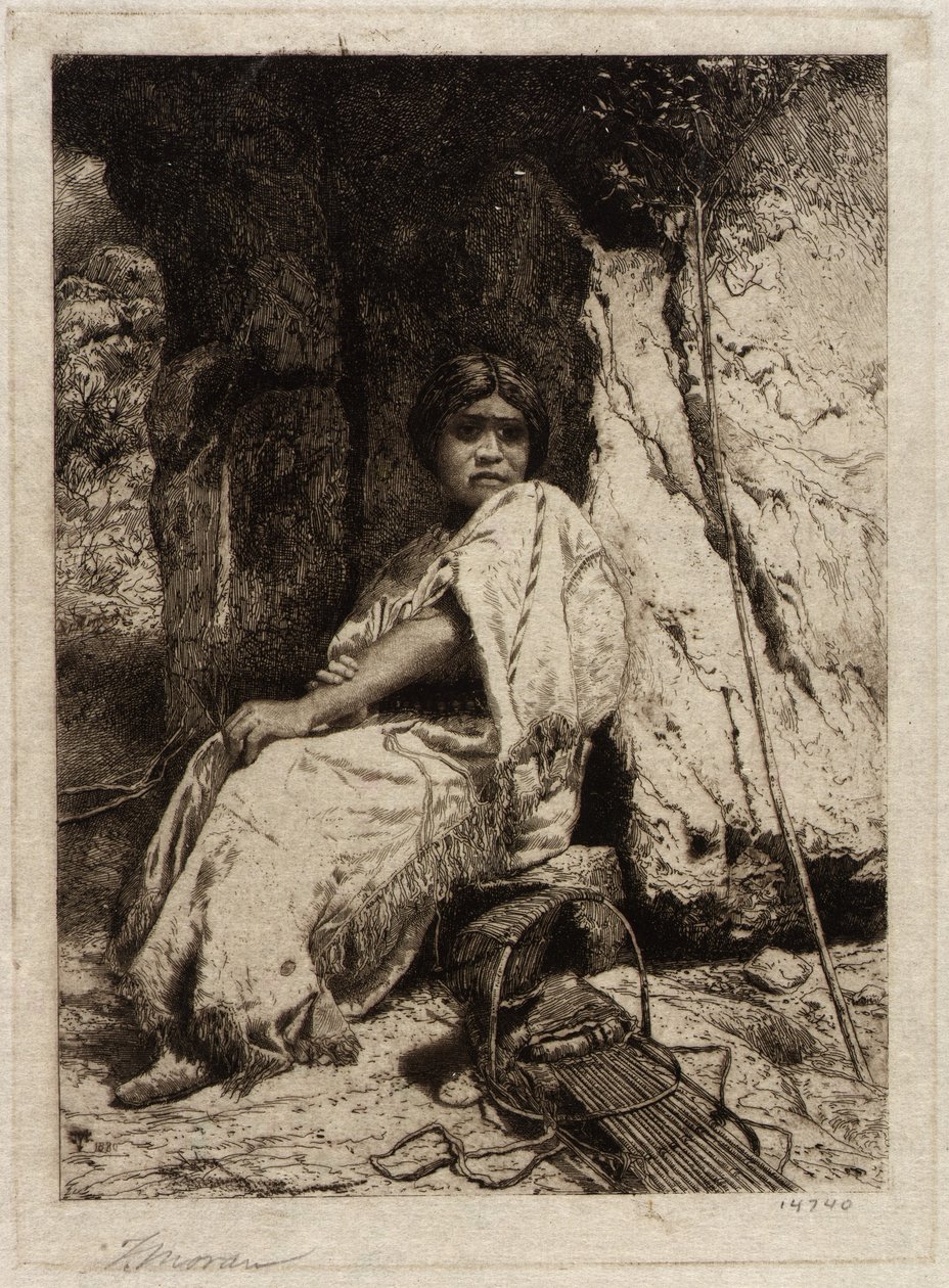 En indiansk pige af Thomas Moran