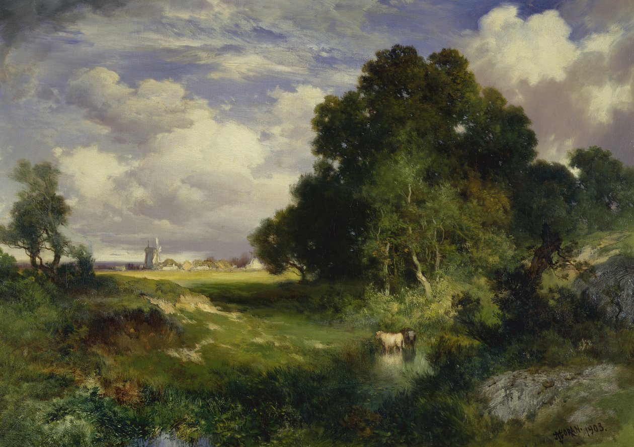 En midsommerdag, East Hampton, Long Island af Thomas Moran