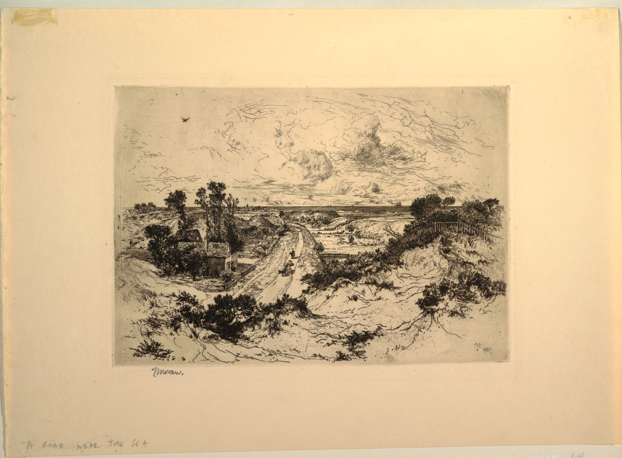 En vej nær havet, Easthampton, New York af Thomas Moran