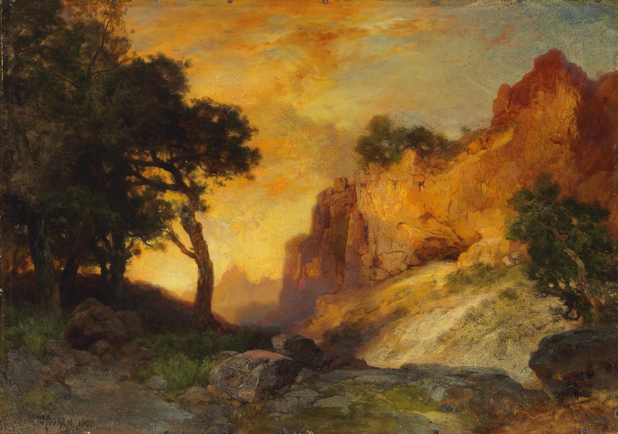 A Side Canyon, Grand Canyon, Arizona, 1905 af Thomas Moran