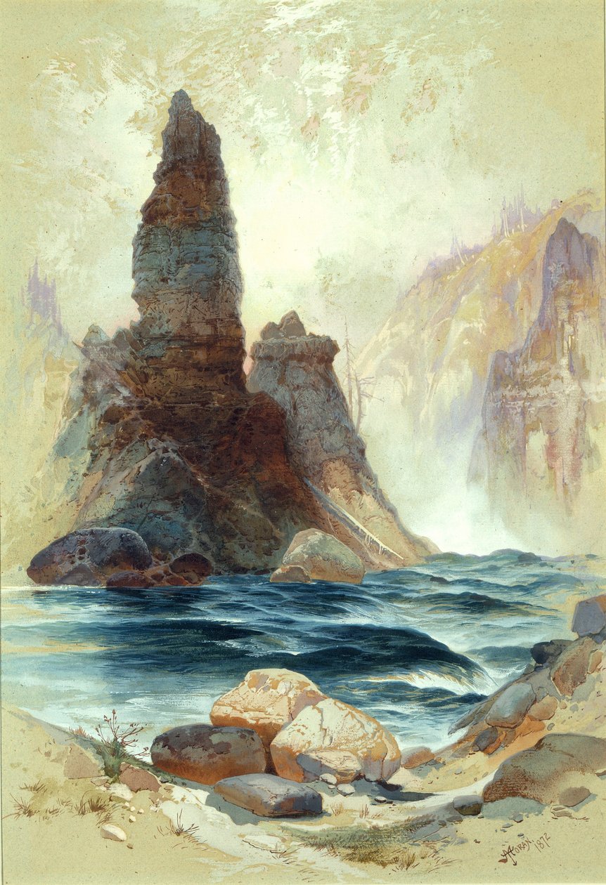 Over Tower Falls, Yellowstone af Thomas Moran