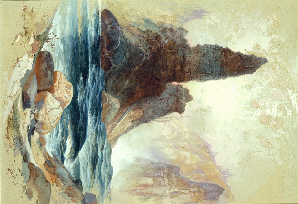 Above Tower Falls, Yellowstone, 1872. af Thomas Moran