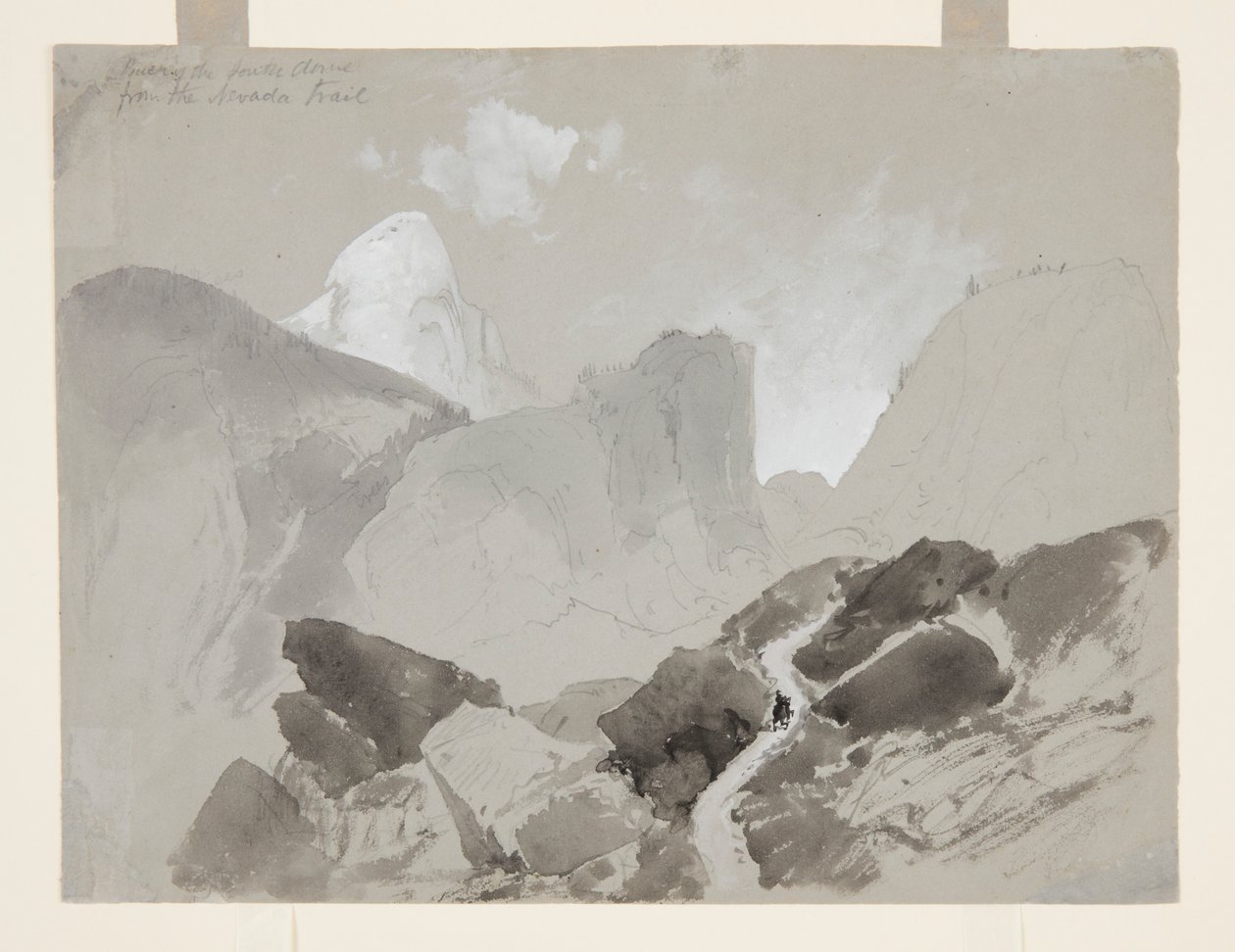 Bagsiden af South Dome fra Nevada Trail, Yosemite af Thomas Moran