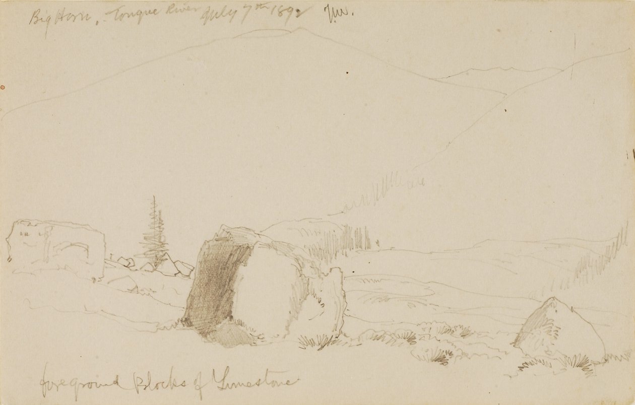 Big Horn, Tongue River af Thomas Moran