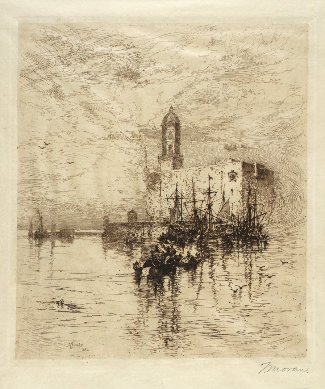Slottet San Juan de Vlua, Vera Cruz af Thomas Moran