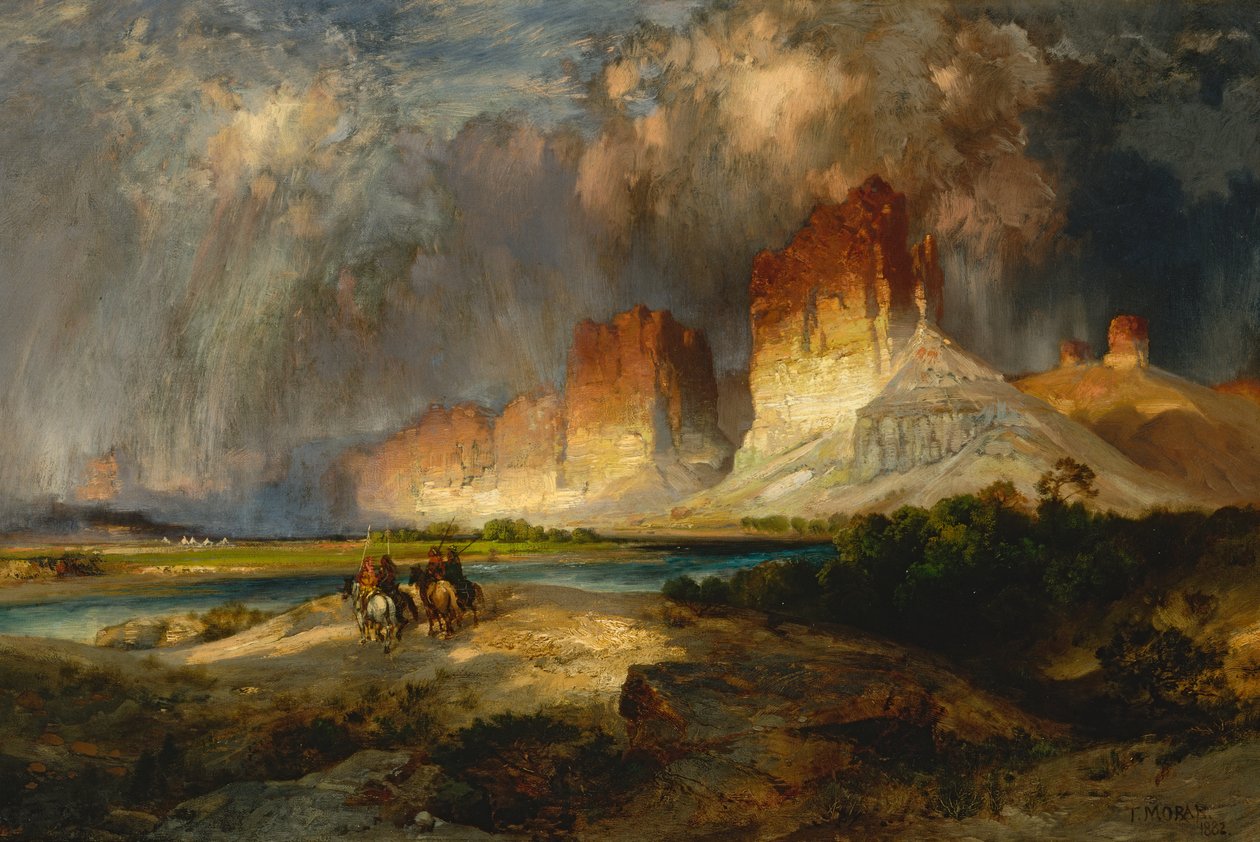 Cliffs of the Upper Colorado River, Wyoming Territory, 1882. af Thomas Moran