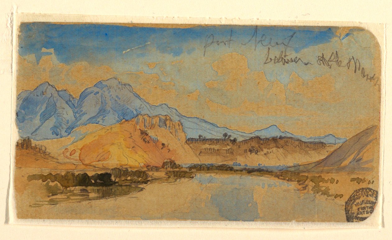 Tegning, Port Neuf Canyon, Idaho, muligvis 1879 af Thomas Moran