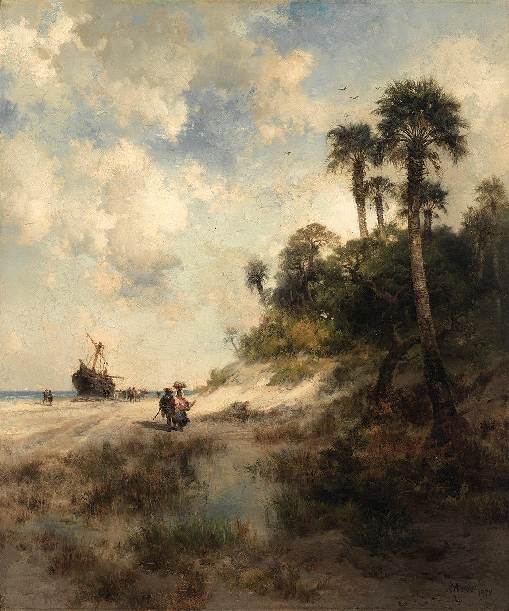 Fort George Island, Florida af Thomas Moran