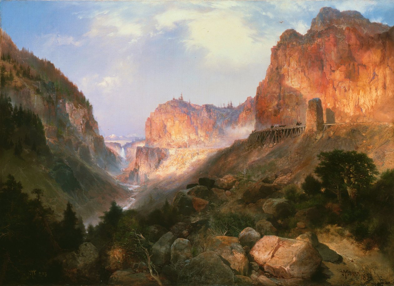 Golden Gate, Yellowstone National Park af Thomas Moran