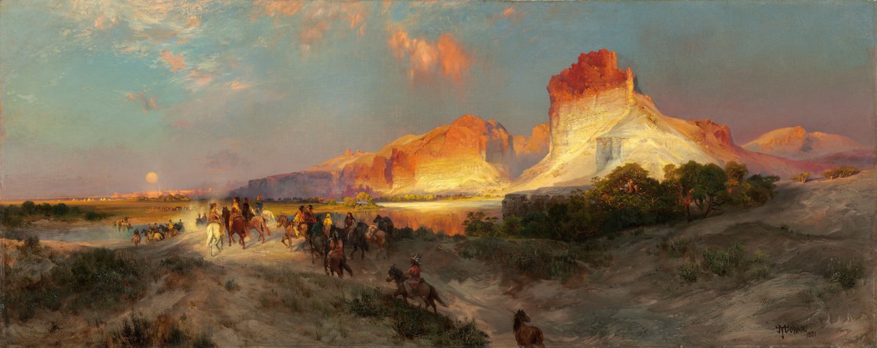 Green River Cliffs, Wyoming af Thomas Moran