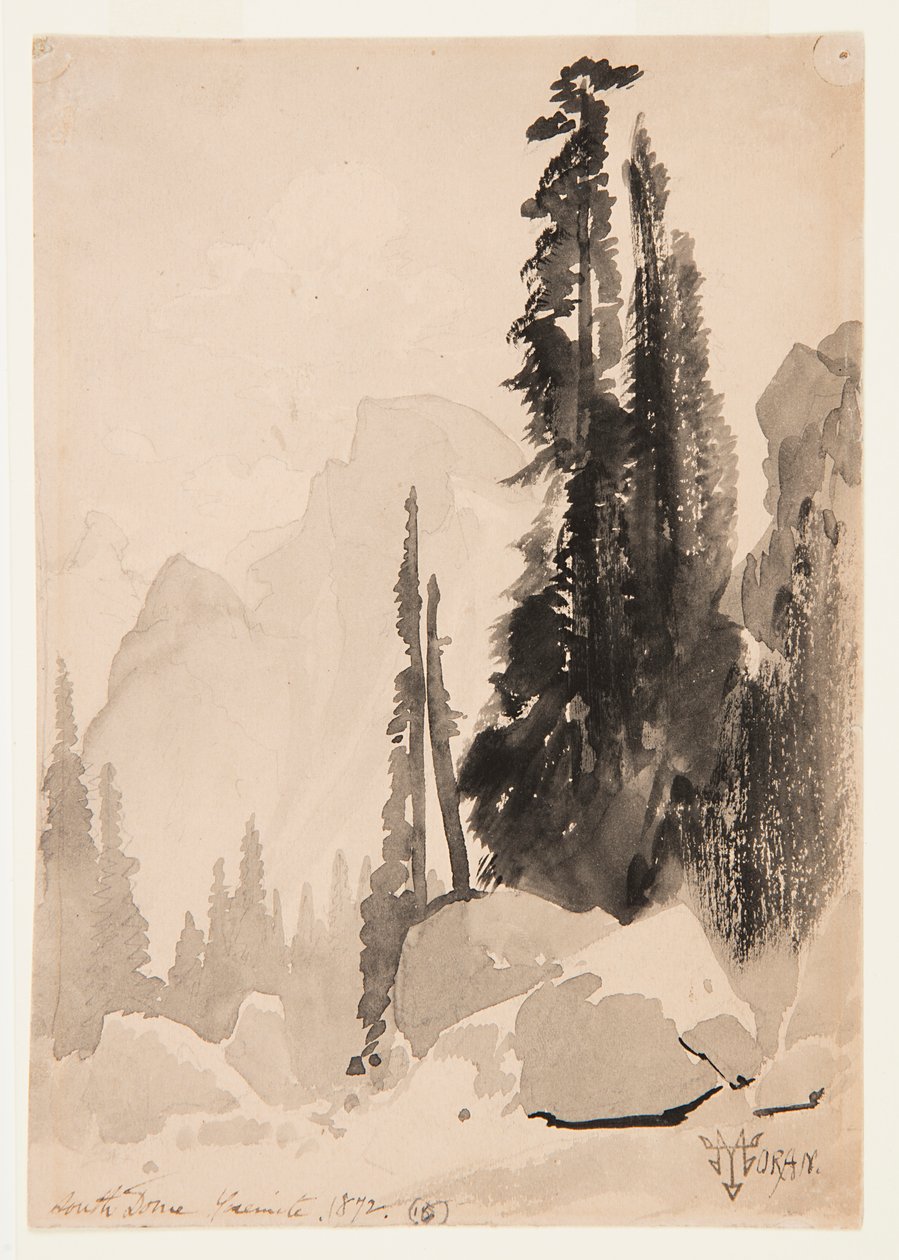 Half Dome, Yosemite af Thomas Moran
