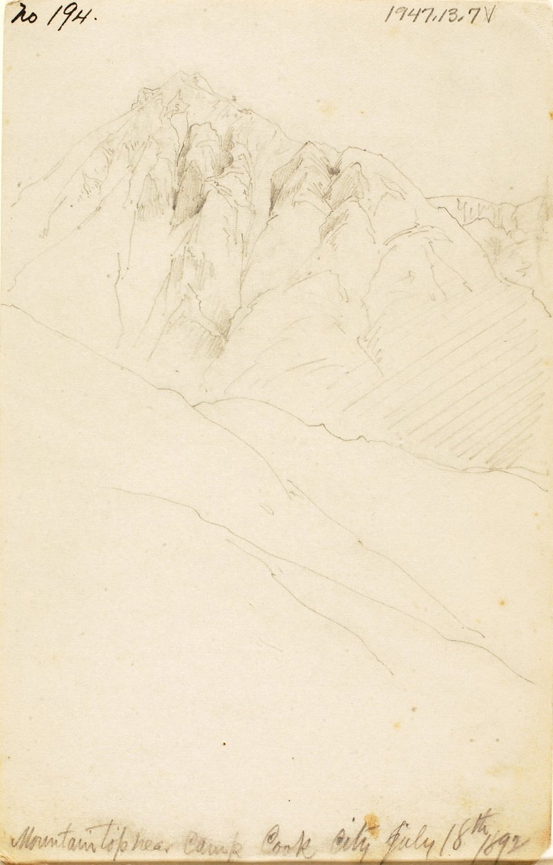 I lejr ved Soda Butte Creek, Cook City af Thomas Moran