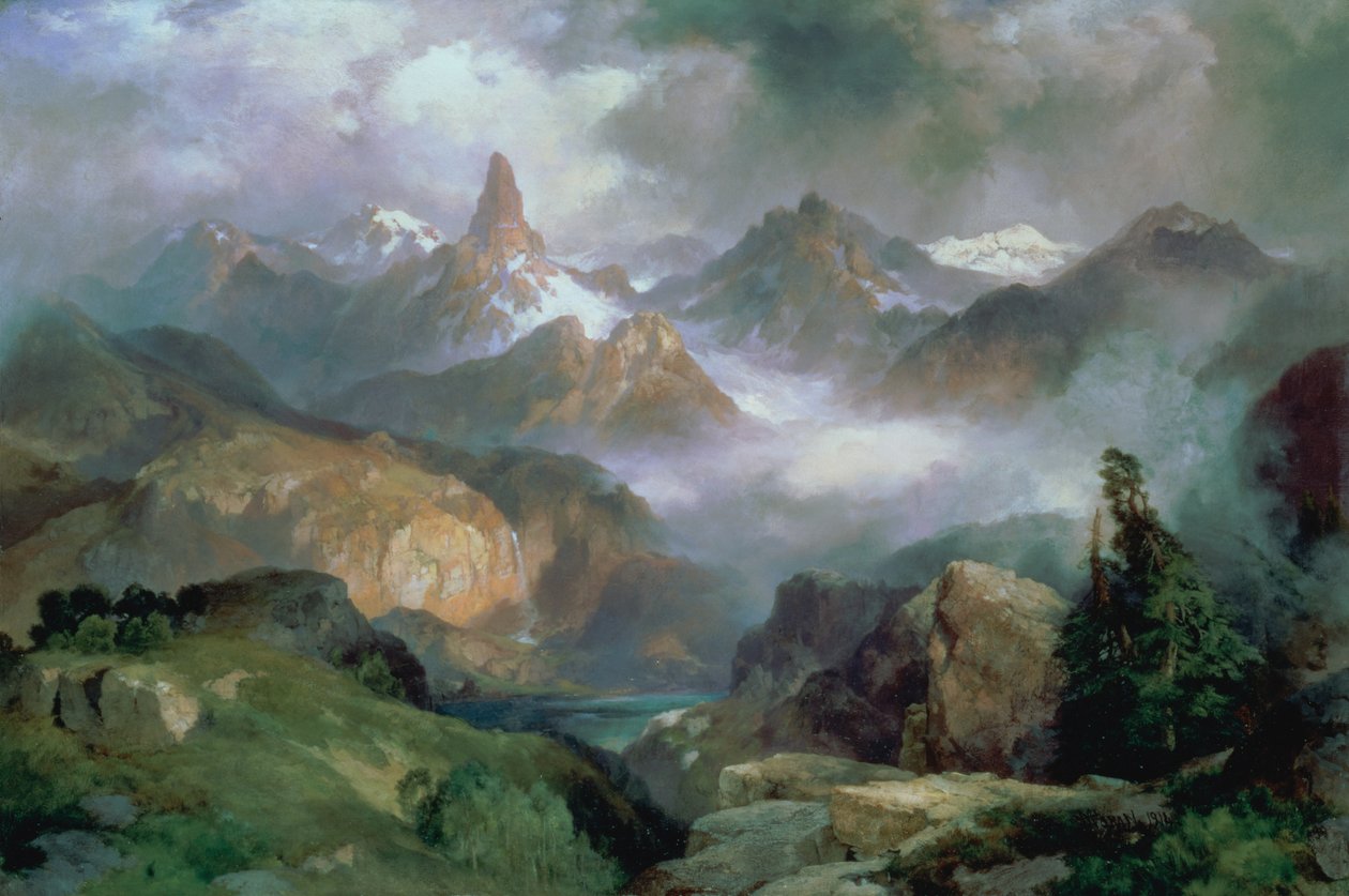 Index Peak, Yellowstone National Park af Thomas Moran
