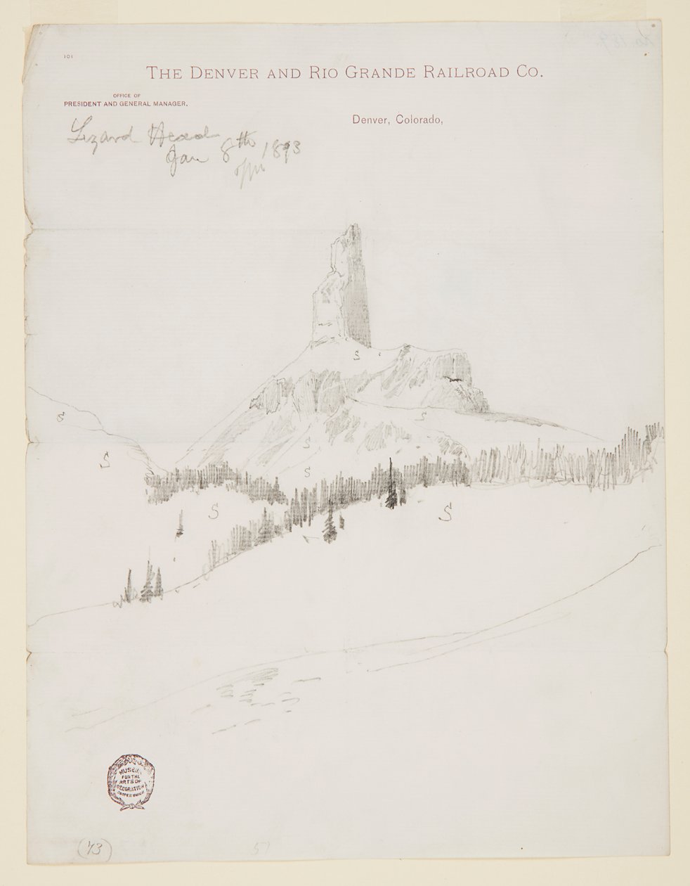 Lizard Head Peak, Colorado af Thomas Moran