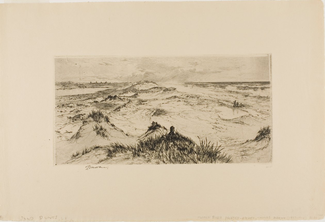 Kigger over sandklitterne - Easthampton af Thomas Moran