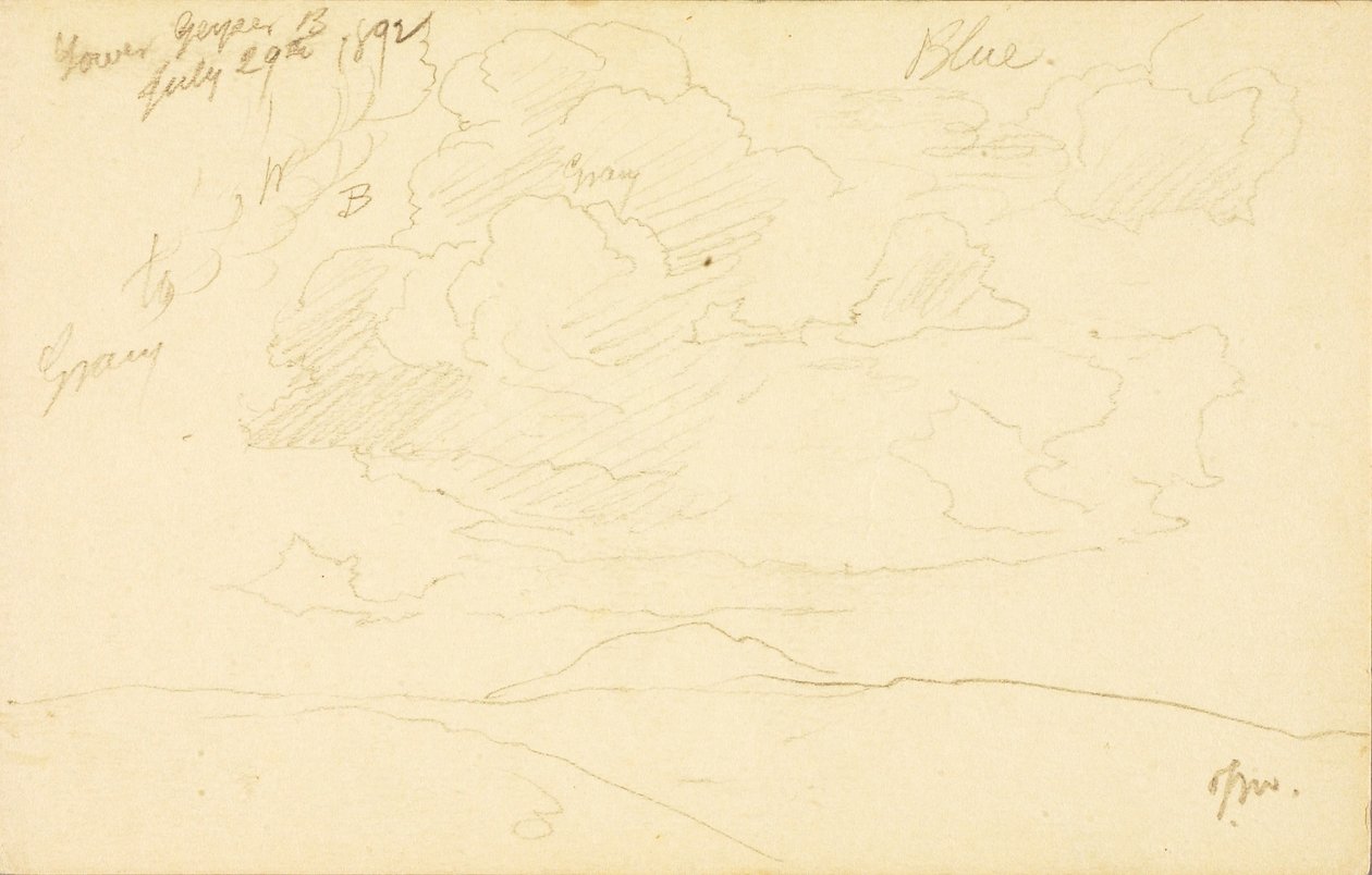 Lower Geyser Basin af Thomas Moran