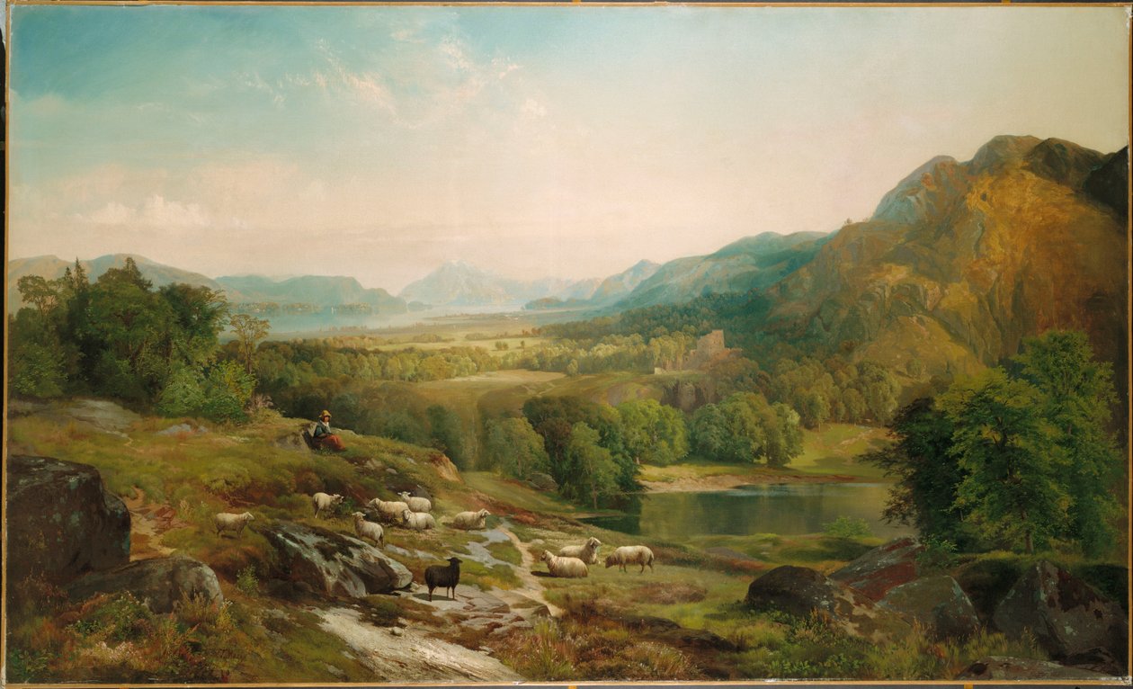Pas på flokken, ca. 1867 af Thomas Moran