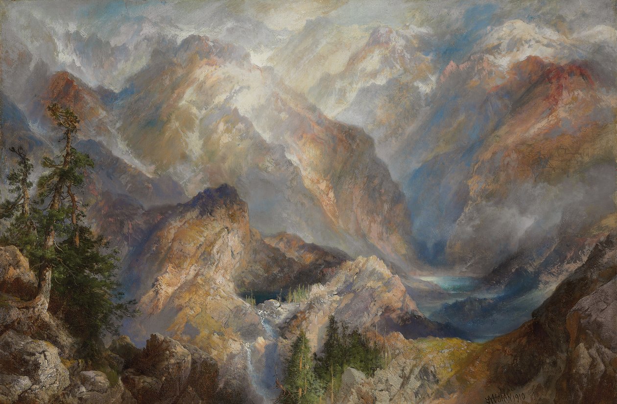 Morgen i Sierras, Nevada, 1910 af Thomas Moran