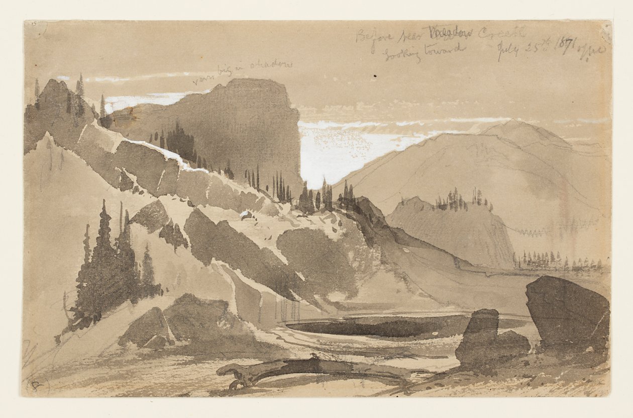 Tæt på Meadow Creek, Utah af Thomas Moran