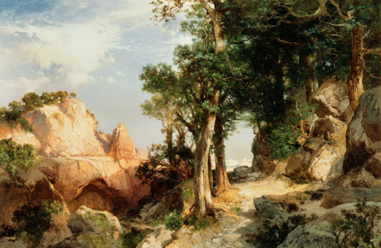 On the Berry Trail - Grand Canyon of Arizona, 1903 af Thomas Moran