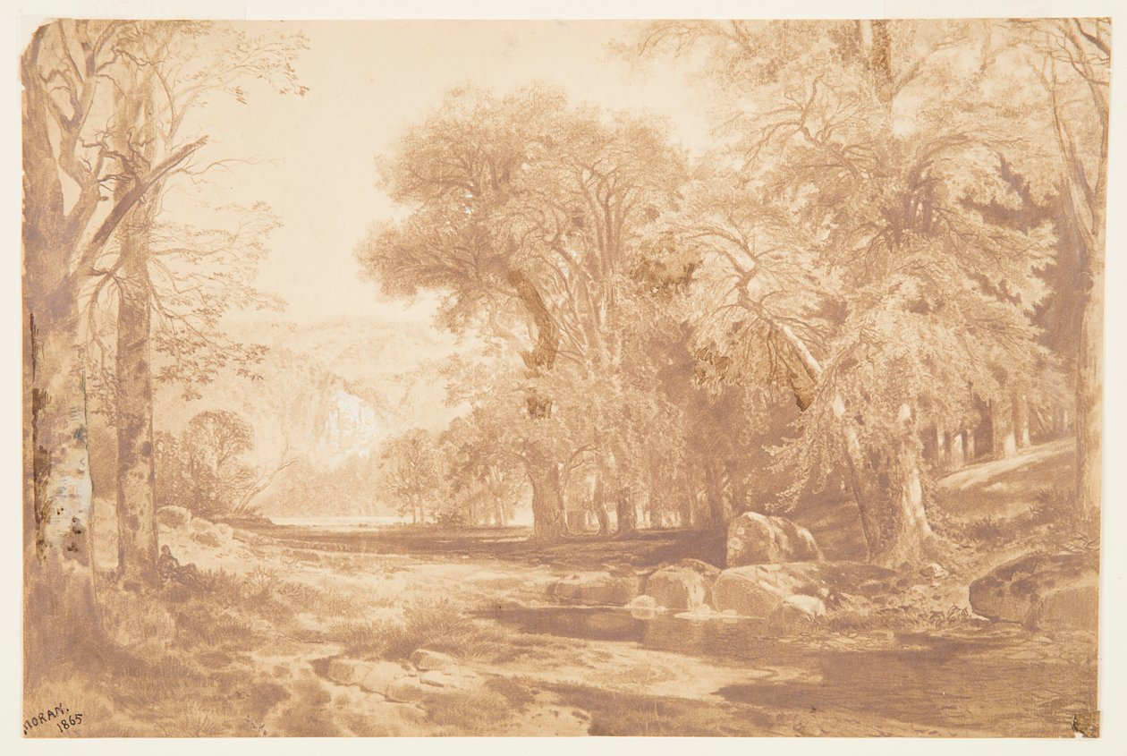 På Upper Delaware (efter en kultegning) af Thomas Moran