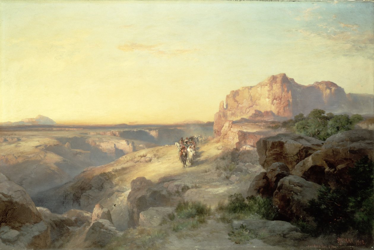 Red Rock Trail, South Utah, 1913 af Thomas Moran