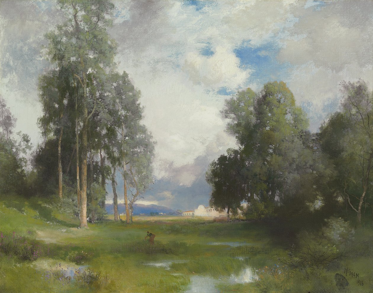 Santa Barbara Mission, 1916 af Thomas Moran