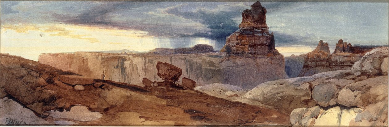 Shin-Au-Av-Tu-Weap (Guds land), Cañon of the Colorado. Utah Ter. af Thomas Moran