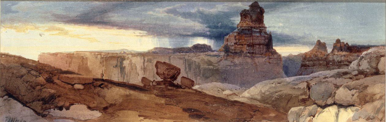 Shin-Au-Av-Tu-Weap God Land, Canyon i Colorado. Utah Ter., 1873-1874. af Thomas Moran
