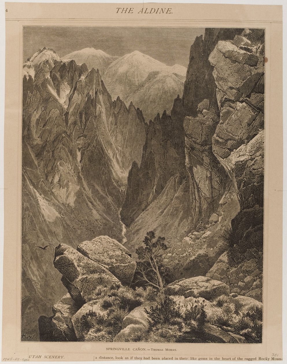 Springville Canyon af Thomas Moran