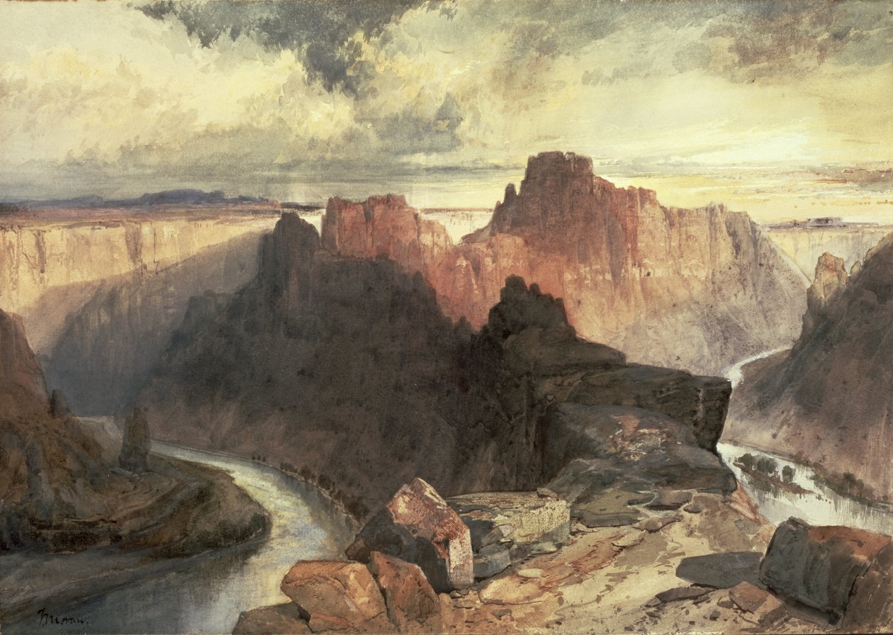 Sommer, Amphitheatre, Colorado River, Utah Territory af Thomas Moran