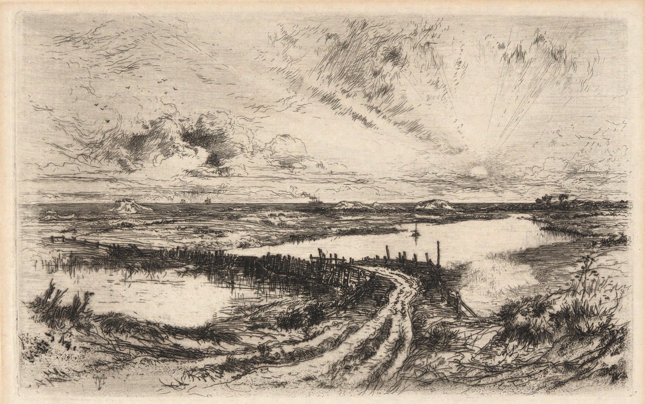 Solopgang af Thomas Moran