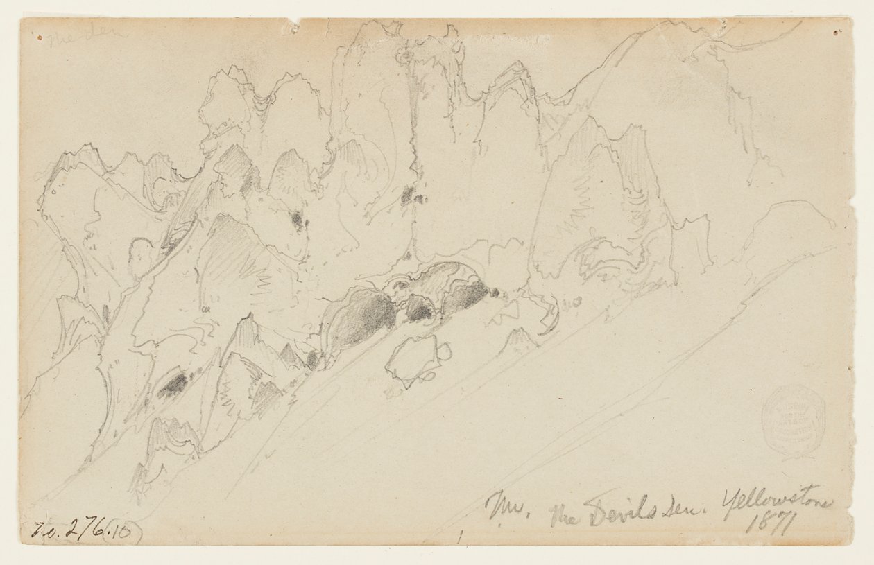 Djævelens hule, Yellowstone af Thomas Moran