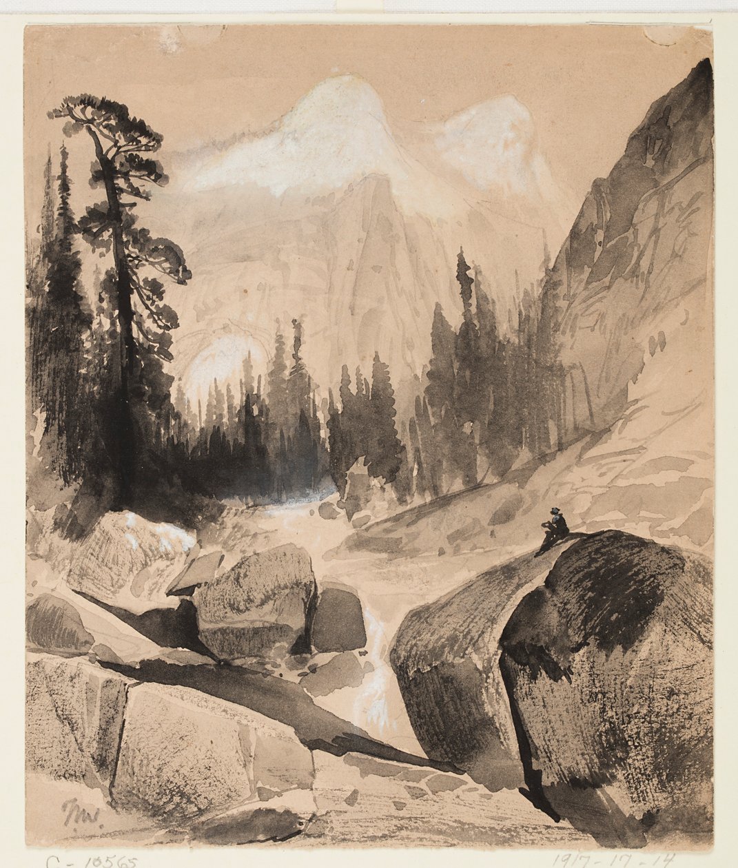 The North Dome, Yosemite, Californien af Thomas Moran