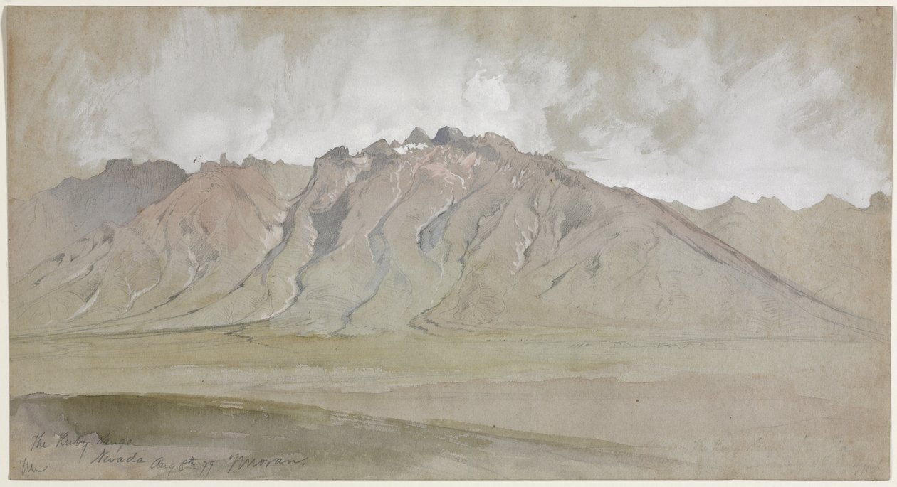 Ruby-bjergkæden, Nevada af Thomas Moran