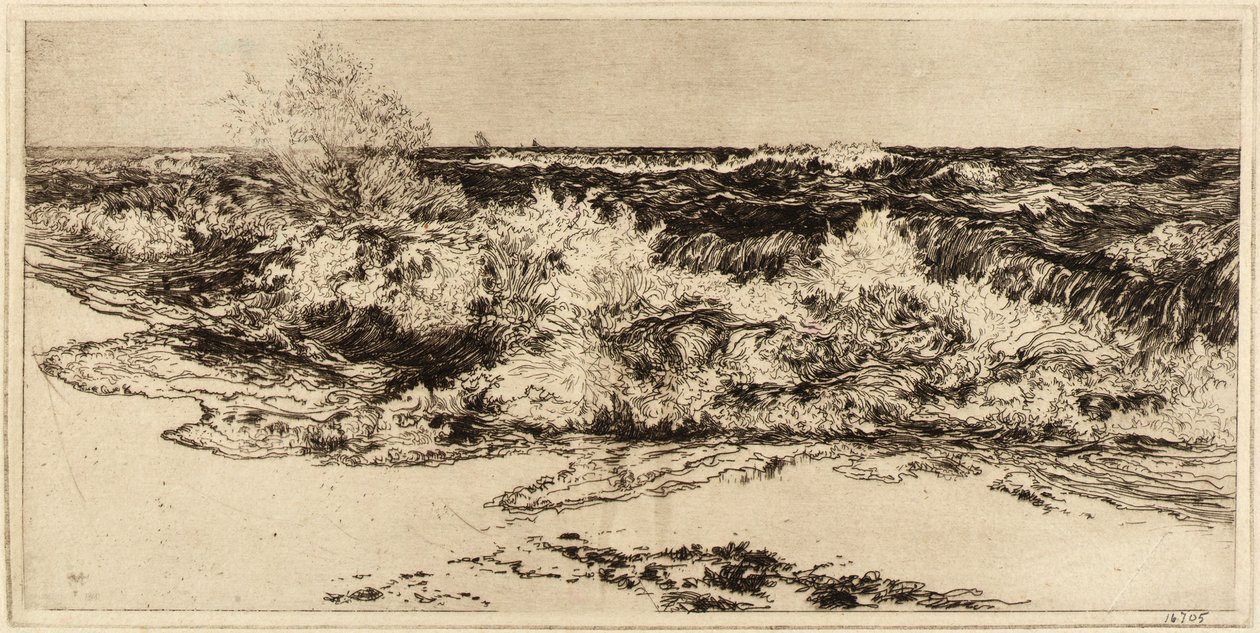 Det brusende hav af Thomas Moran