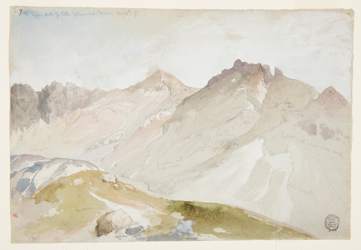 Den øvre ende af Little Cottonwood Canyon, Wasatch Range, nær Ogden, Utah af Thomas Moran