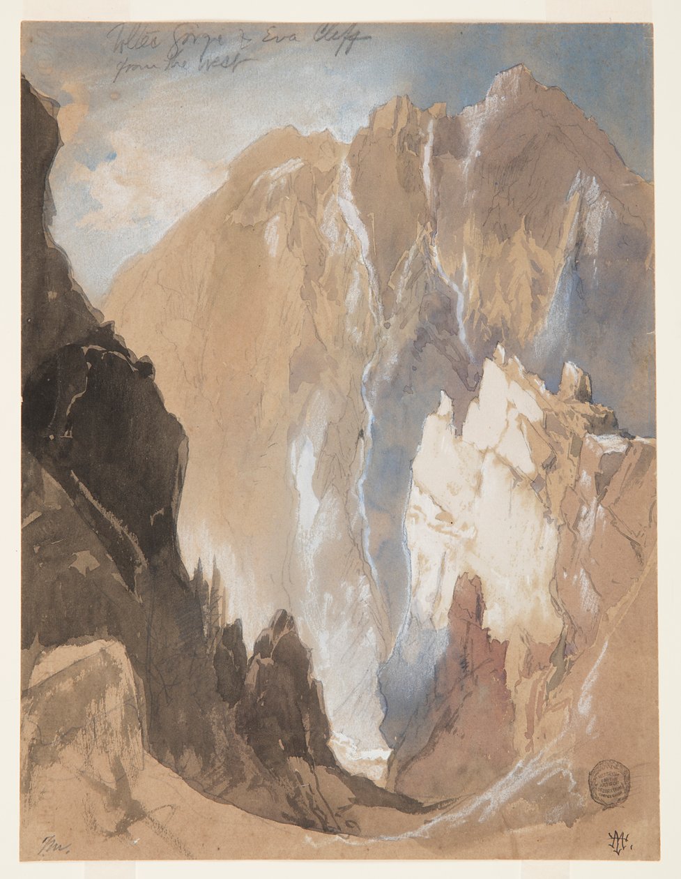 Toltec Gorge og Eva Cliff fra Vesten, Colorado af Thomas Moran