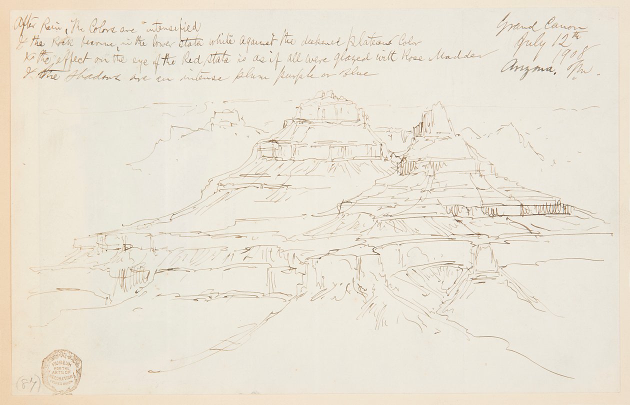 To klipper i Grand Canyon, Arizona af Thomas Moran
