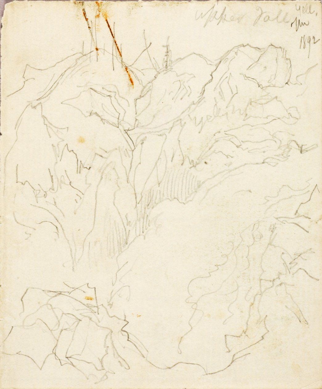 Øvre vandfald, Yellowstone af Thomas Moran