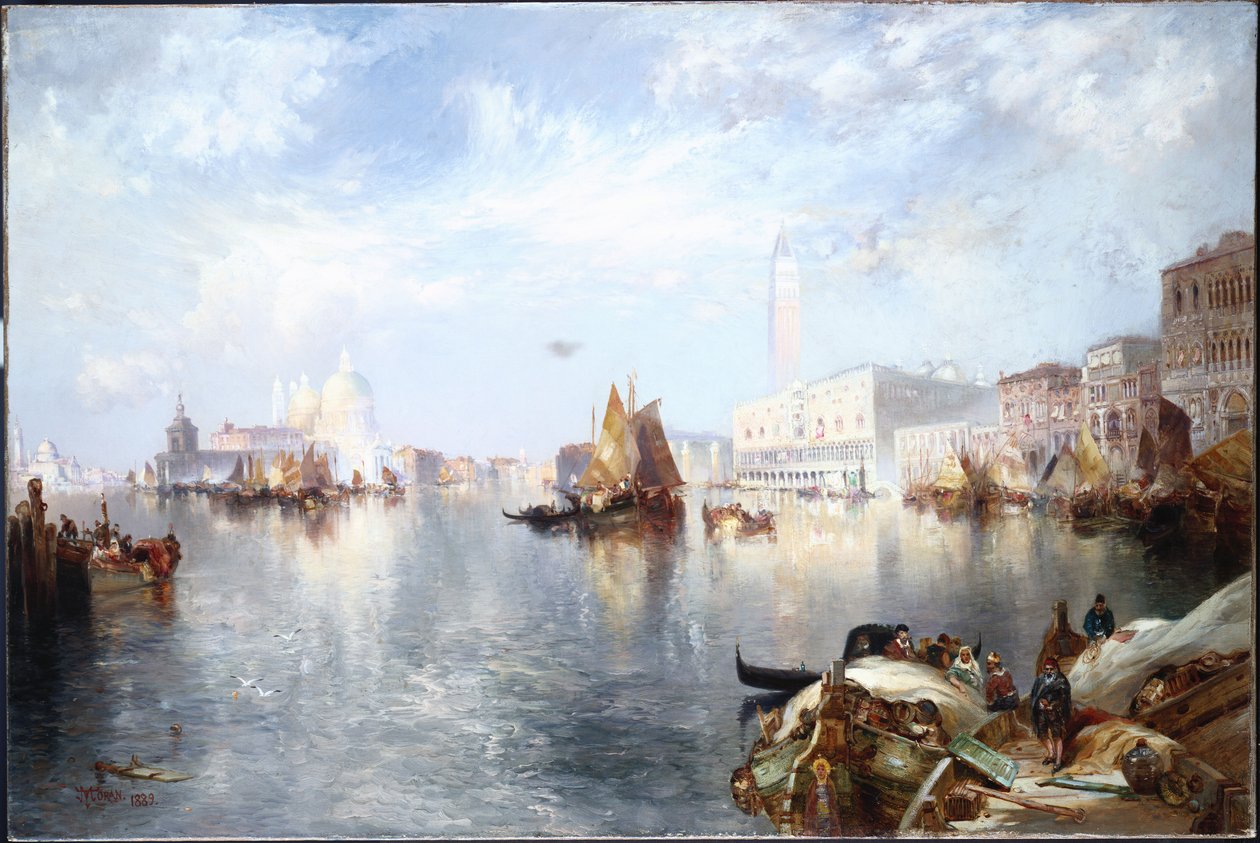 Venetianske Grand Canal, 1889 af Thomas Moran