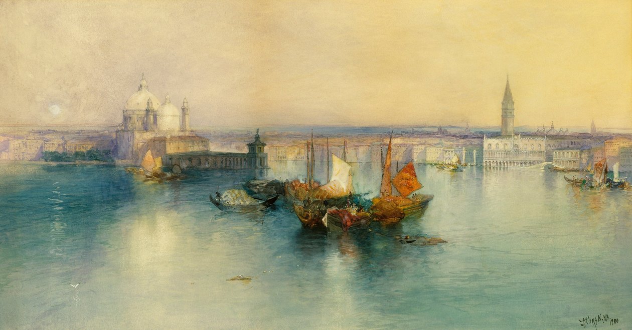 Venedig fra San Giorgio-tårnet af Thomas Moran