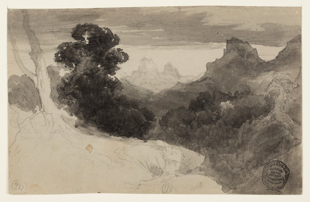 Udsigt over Tetons, Wyoming af Thomas Moran