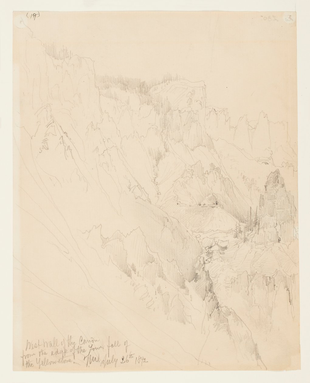 Canyons vestmur, Yellowstone af Thomas Moran