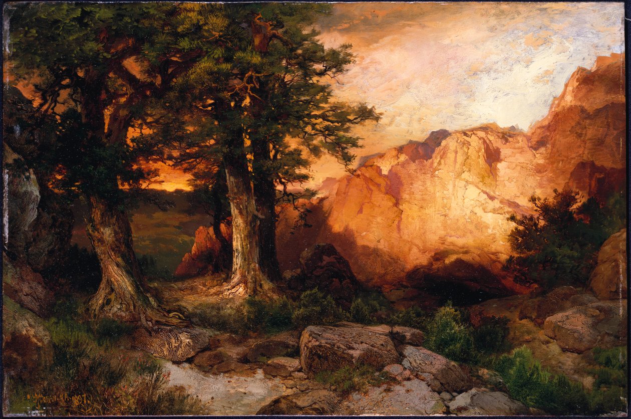 Western Sunset, 1897 af Thomas Moran