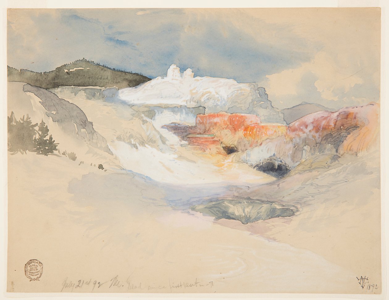 Yellowstone, varme kilder af Thomas Moran